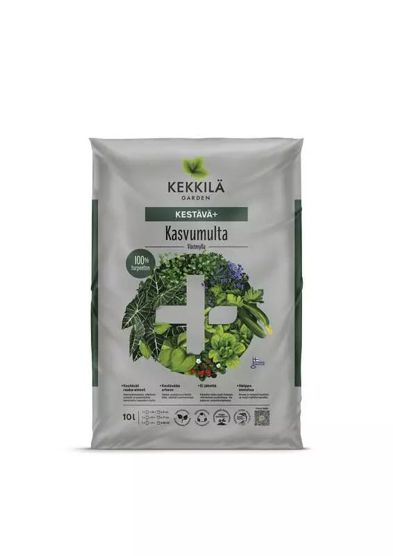 Kekkilä Kasvumulta Kestävä+ 10 litraa - Puutarha- ja kukkamullat - 6433000350754 - 1