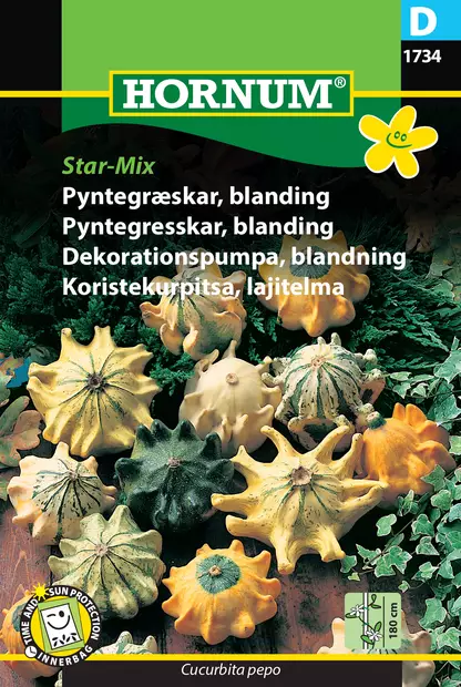 Koristekurpitsa, lajitelma Star-Mix - Kukkien ja koristeheinien siemenet - 5708787017345 - 0