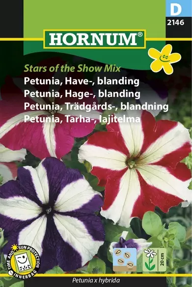 Petunia, Tarha-, laj. Stars of the Snow - Kukkien ja koristeheinien siemenet - 5708787021465 - 1
