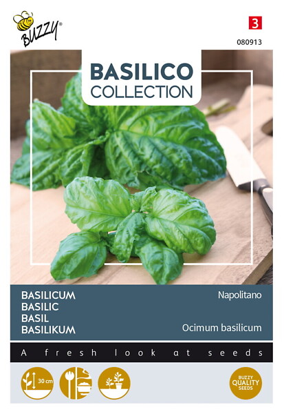 Buzzy Basilico basilika Napolitano - Kukkien ja koristeheinien siemenet - 8711117809135 - 1