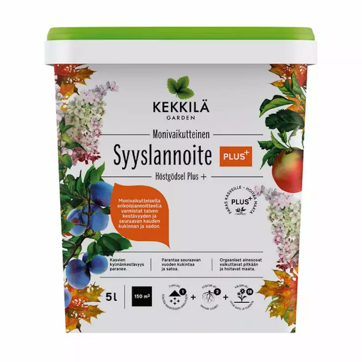 Kekkilä Syyslannoite Plus+ 5 litraa - Puutarhalannoitteet ja kalkit - 6433000623735 - 1