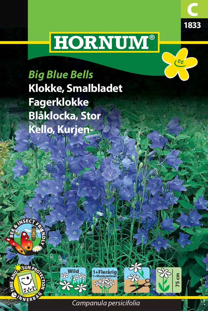 Kello, Kurjen- Big Blue Bells - Kukkien ja koristeheinien siemenet - 5708787018335 - 0