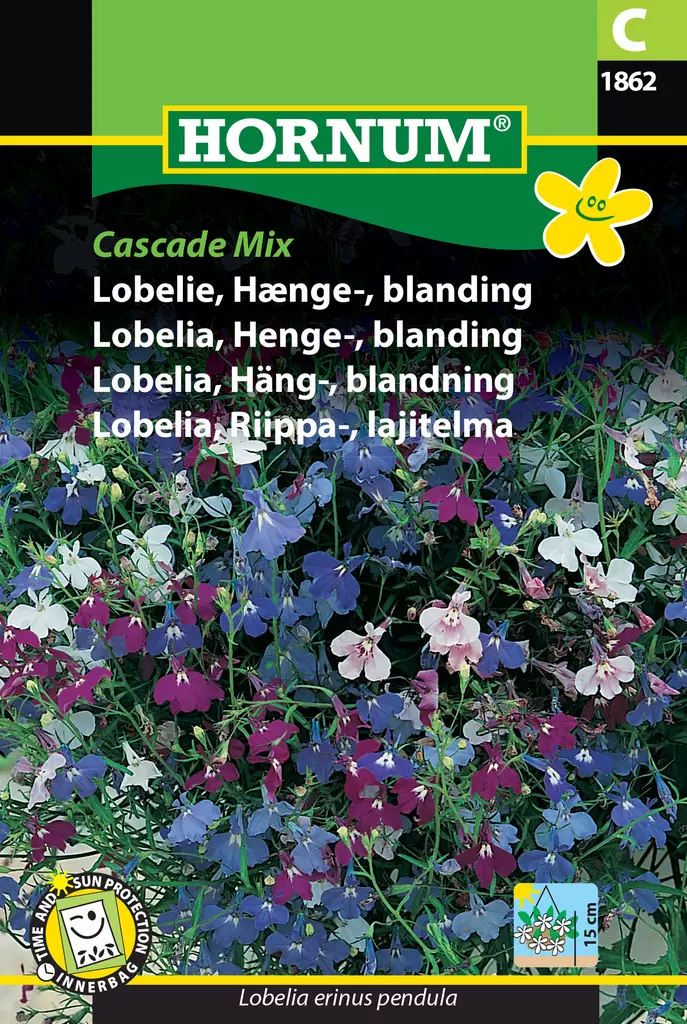 Lobelia, Riippa-, lajitelma Cascade Mix - Kukkien ja koristeheinien siemenet - 5708787018625 - 0