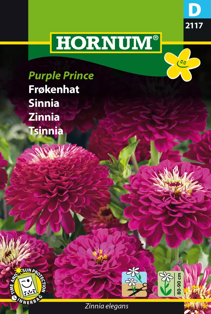 Tsinnia Purple Prince - Kukkien ja koristeheinien siemenet - 5708787021175 - 0