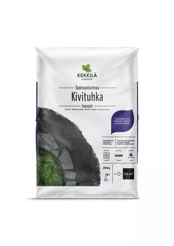 Kekkilä Kivituhka tummanharmaa 20 kg - - 6433000100755 - 1