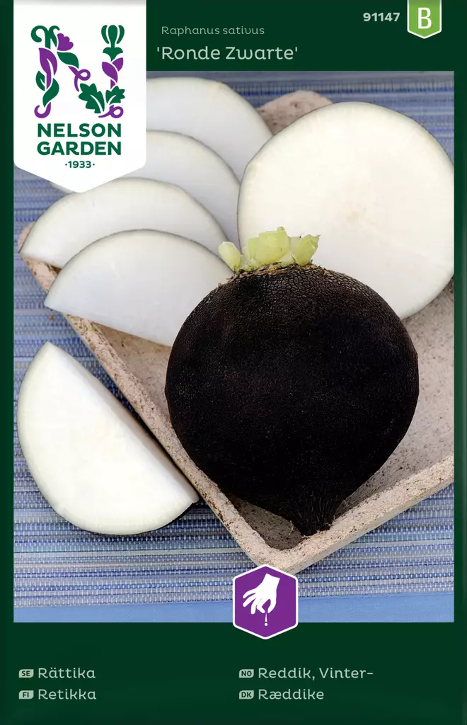 Retikka, Ronde Zwarte - Vihannesten ja yrttien siemenet - 7312600911475 - 0