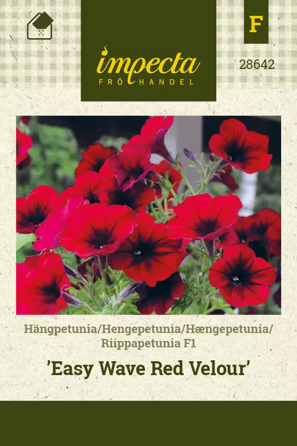 Riippapetunia F1 Easy Wave Red Velour - Kukkien ja koristeheinien siemenet - 7332756286425 - 0