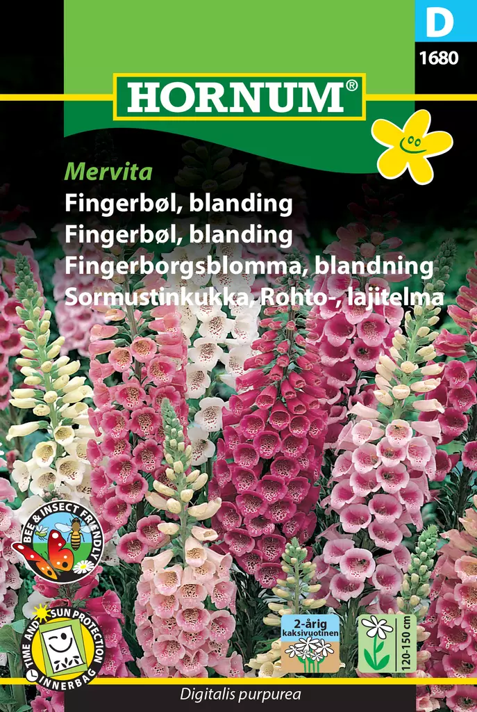 Sormustinkukka, Rohto-, lajitelma Mervit - Kukkien ja koristeheinien siemenet - 5708787016805 - 0