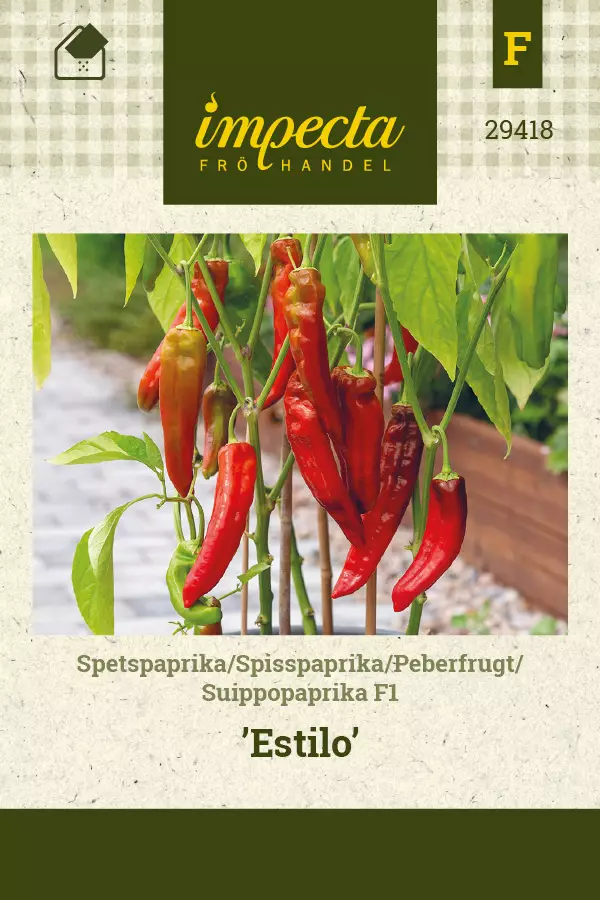 Suippopaprika F1 Estilo - Vihannesten ja yrttien siemenet - 7332756294185 - 0