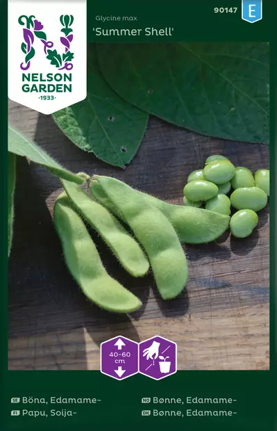 Böna, Edamame-, Summer Shell - Vihannesten ja yrttien siemenet - 7312600901476 - 0