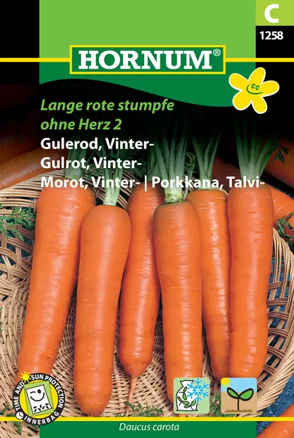Porkkana, Talvi- Lange rote stumpfe ohne - Vihannesten ja yrttien siemenet - 5708787012586 - 0