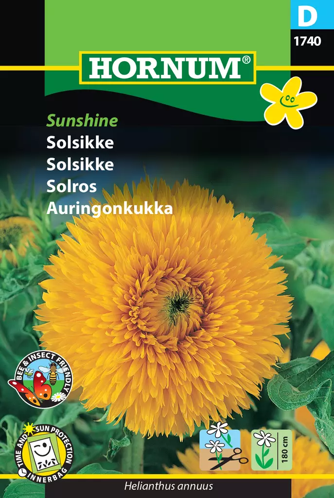 Auringonkukka Sunshine - Kukkien ja koristeheinien siemenet - 5708787017406 - 0