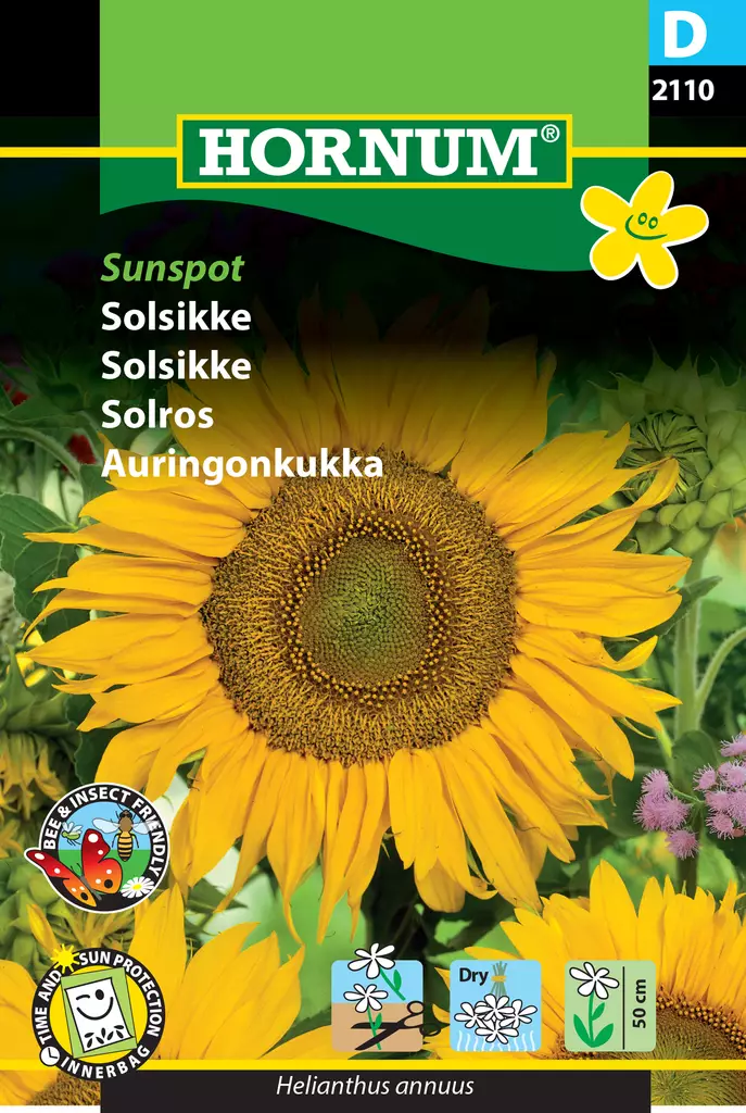 Auringonkukka Sunspot - Kukkien ja koristeheinien siemenet - 5708787021106 - 0