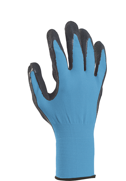 Hanskat Comfort koko 10, turkoosi/musta - Puutarhahanskat - 7312600172616 - 1