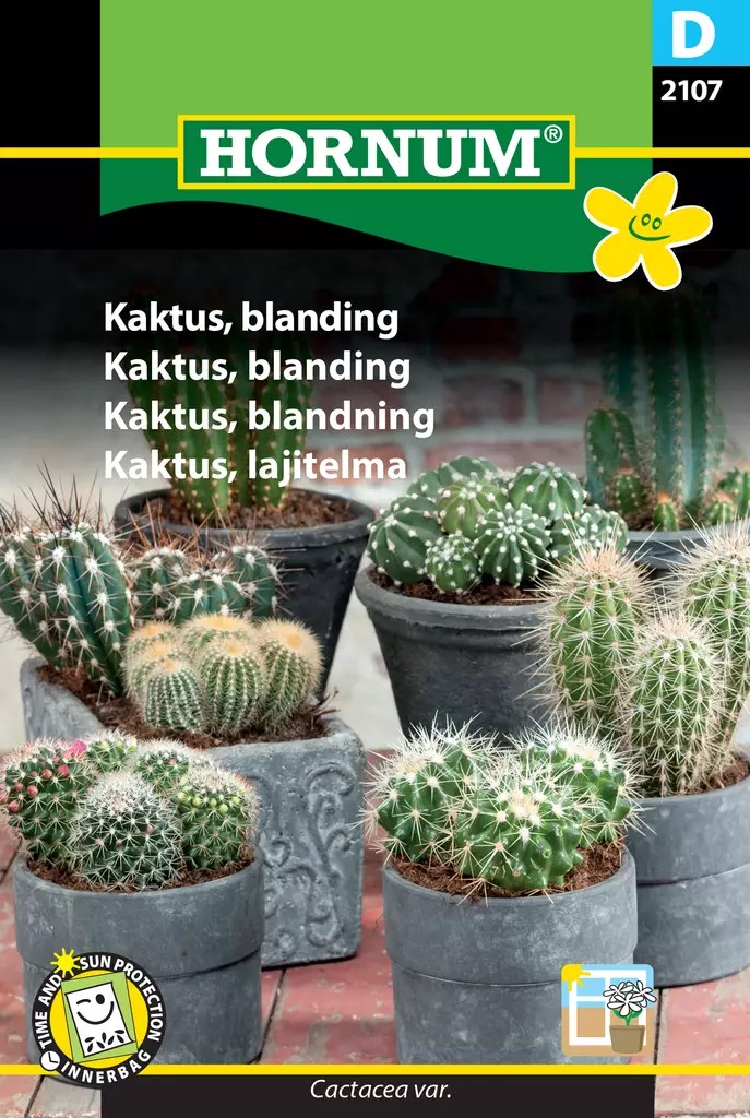 Kaktus, lajitelma - Kukkien ja koristeheinien siemenet - 5708787021076 - 0