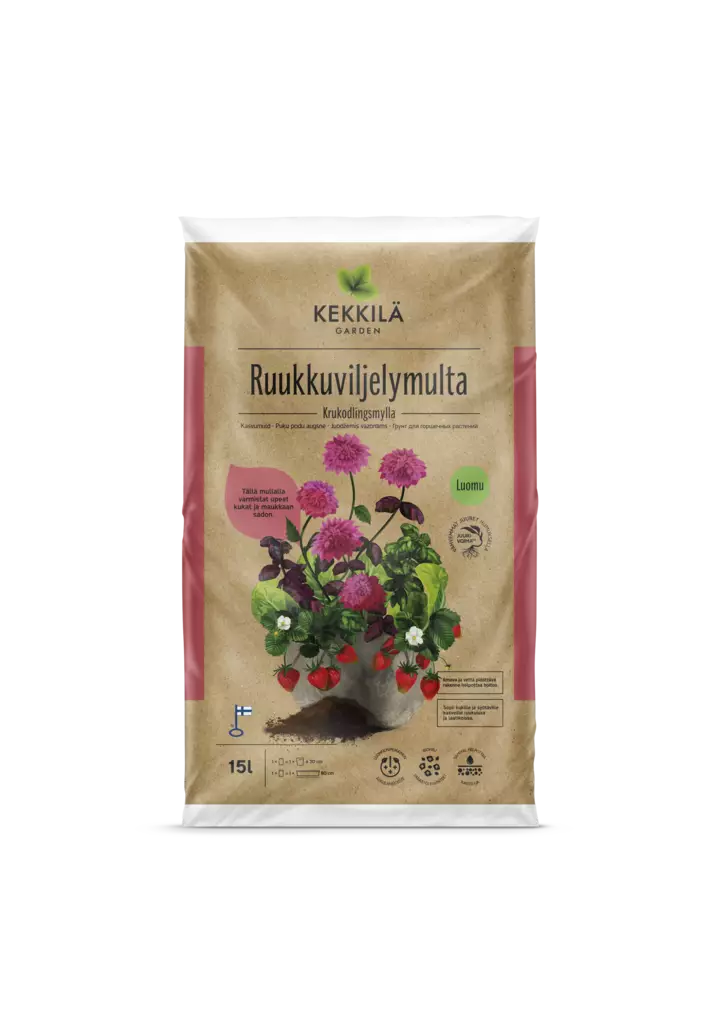 Kekkilä Ruukkuviljelymulta 15 L - Puutarha- ja kukkamullat - 6433000100526 - 1