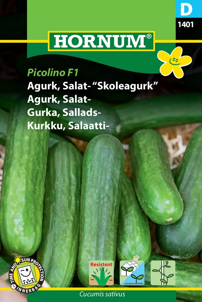Kurkku, Salaatti- Picolino F1 - Vihannesten ja yrttien siemenet - 5708787014016 - 0
