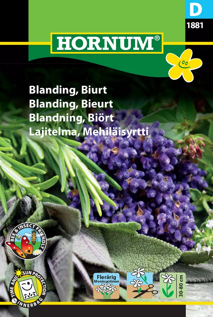 Lajitelma, Mehiläisyrtti - Kukkien ja koristeheinien siemenet - 5708787018816 - 0