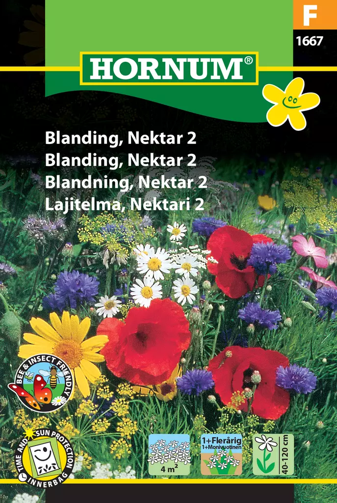 Lajitelma, Nektari 2 - Kukkien ja koristeheinien siemenet - 5708787016676 - 0