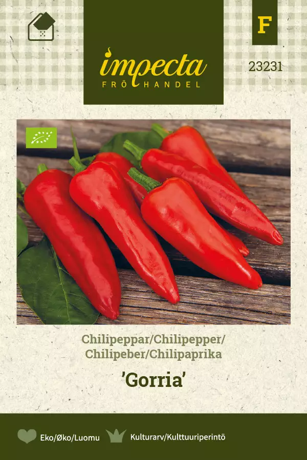 Chilipaprika Gorria - Vihannesten ja yrttien siemenet - 7332756232316 - 1