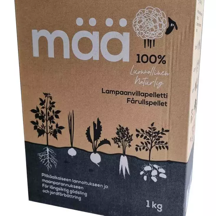 Lampaanvillapelletti MÄÄ 1 kg - Puutarhakatteet - 6430068433566 - 1