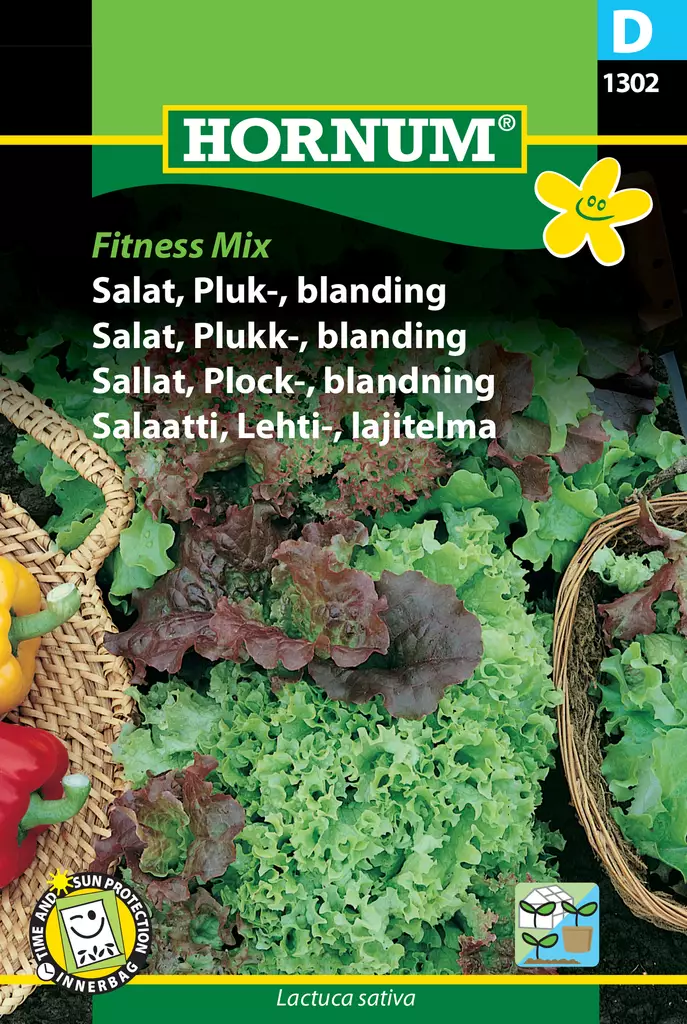 Salaatti, Lehti-, lajitelma Fitness Mix - Vihannesten ja yrttien siemenet - 5708787013026 - 0