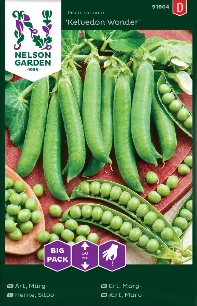 Herne, Silpo-, Kelvedon Wonder,Big P - Vihannesten ja yrttien siemenet - 7312600918047 - 0