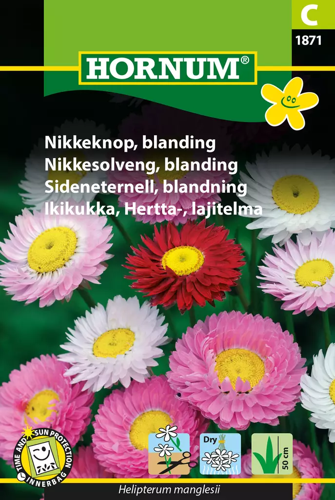 Ikikukka, Hertta-, lajitelma - Kukkien ja koristeheinien siemenet - 5708787018717 - 0