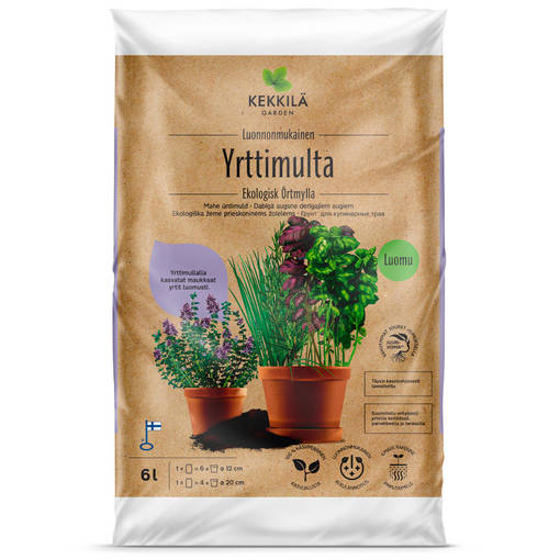 Kekkilä Yrttimulta luonnonmukainen 6 l - Puutarha- ja kukkamullat - 6433000100137 - 2