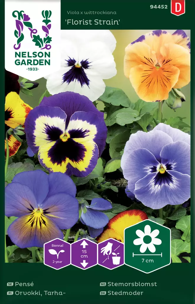 Orvokki, Tarha-, Florist Strain,Jättiläi - Kukkien ja koristeheinien siemenet - 7312600944527 - 0