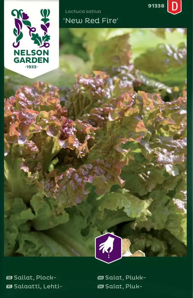 Salaatti, Lehti-, New Red Fire - Vihannesten ja yrttien siemenet - 7312600913387 - 0