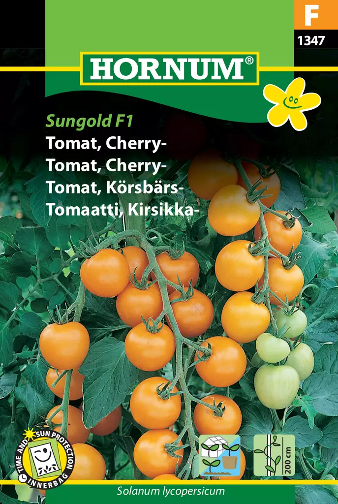 Tomaatti, Kirsikka- Sungold F1 - Vihannesten ja yrttien siemenet - 5708787013477 - 0