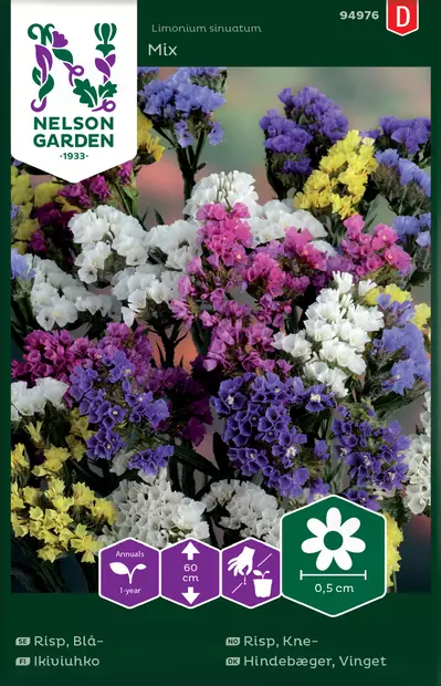 Ikiviuhko, Sini-, väriseos - Kukkien ja koristeheinien siemenet - 7312600949768 - 0