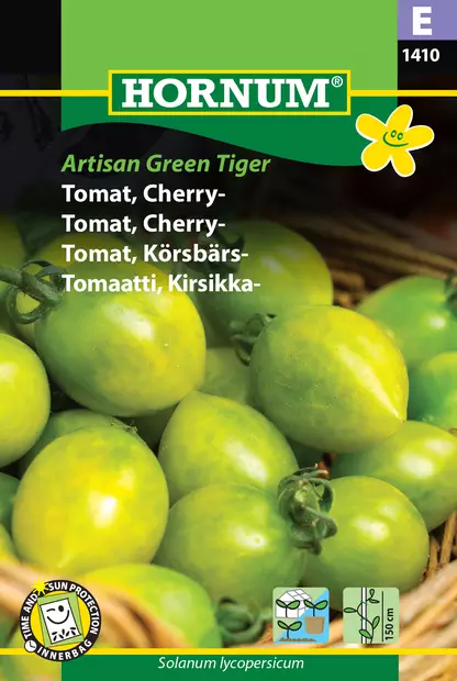 Tomaatti, Kirsikka- Artisan Green Tiger - Vihannesten ja yrttien siemenet - 5708787014108 - 0