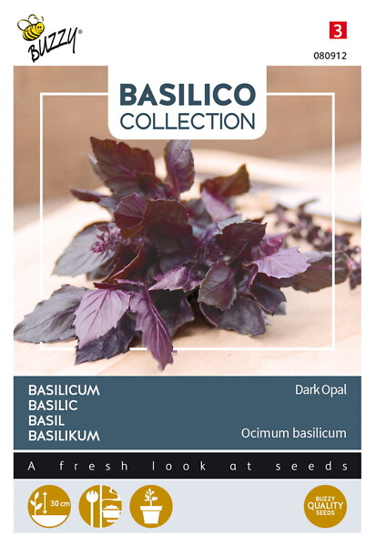 Buzzy Basilico basilika Dark Opal - Kukkien ja koristeheinien siemenet - 8711117809128 - 1