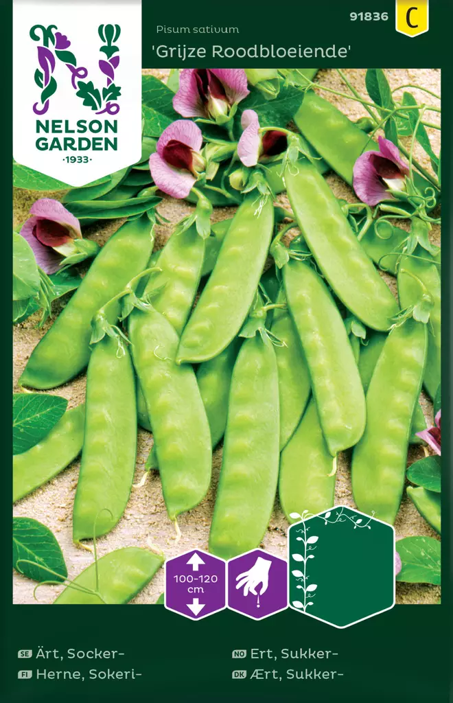 Herne, Sokeri-, Grijze Roodbloeiende - Vihannesten ja yrttien siemenet - 7312600918368 - 0