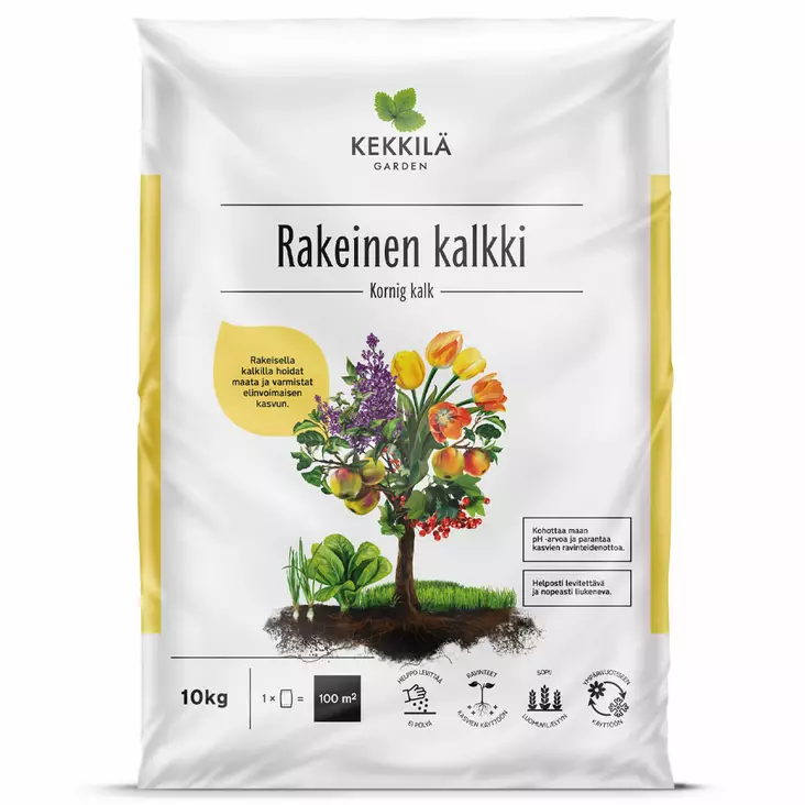 Kekkilä Rakeinen Kalkki 10 kg - Puutarhalannoitteet ja kalkit - 6433000610438 - 2