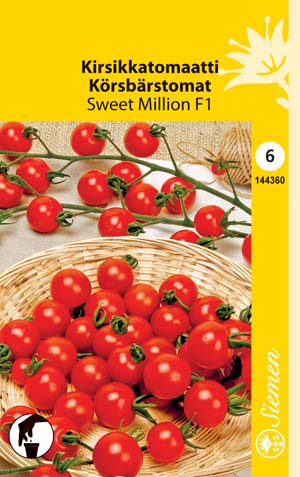 Kirsikkatomaatti Sweet Million F1 - Vihannesten ja yrttien siemenet - 6415151443608 - 1