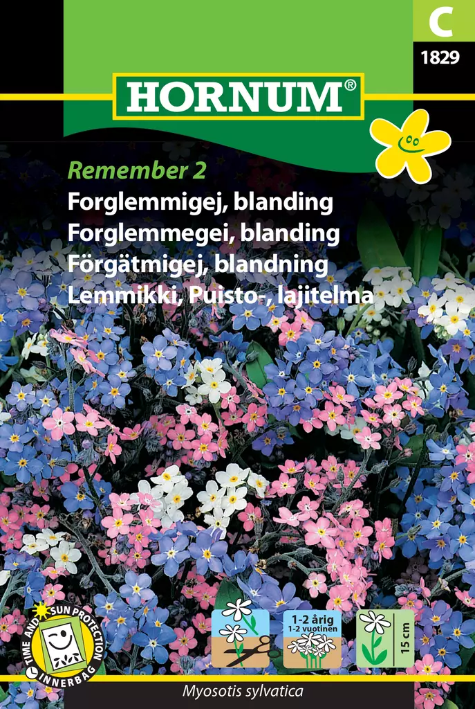 Lemmikki, Puisto-, lajitelma Remember 2 - Kukkien ja koristeheinien siemenet - 5708787018298 - 0