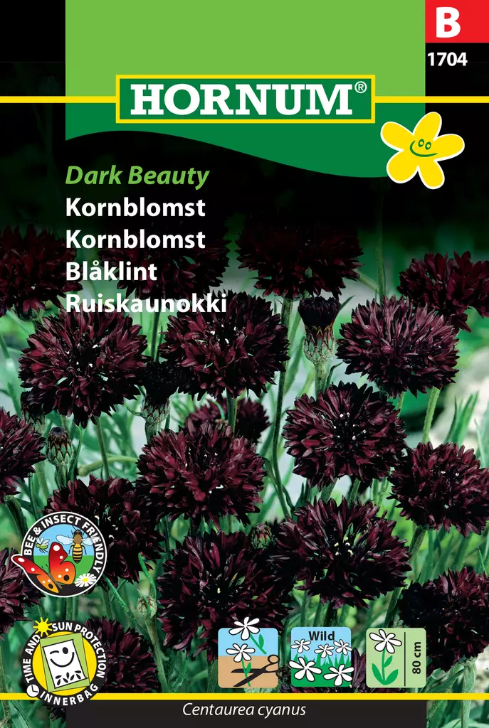 Ruiskaunokki Dark Beauty - Kukkien ja koristeheinien siemenet - 5708787017048 - 0