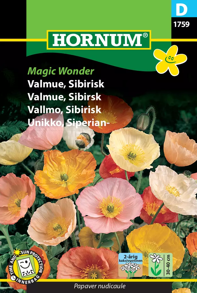 Unikko, Siperian- Magic Wonder - Kukkien ja koristeheinien siemenet - 5708787017598 - 0