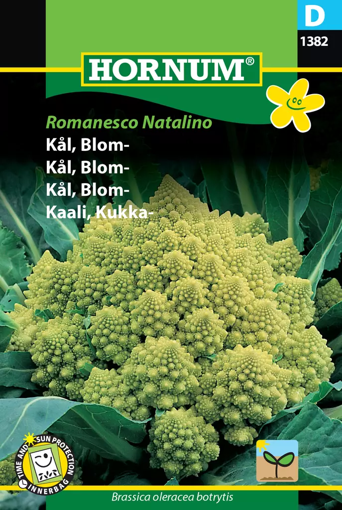 Kaali, Kukka- Romanesco Natalino - Vihannesten ja yrttien siemenet - 5708787013828 - 0