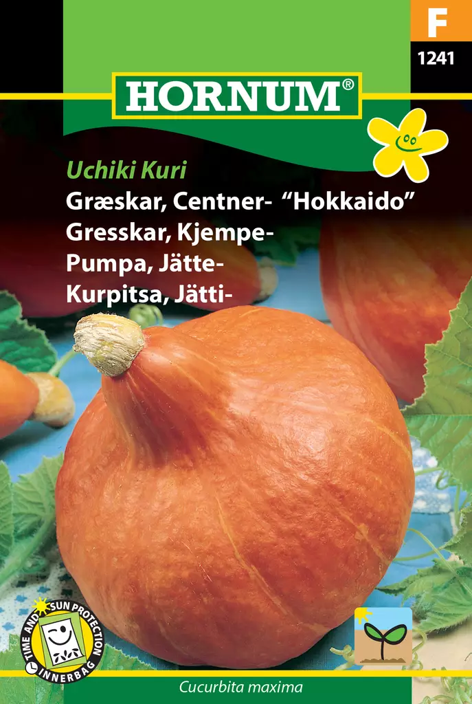 Kurpitsa, Jätti- Uchiki Kuri - Vihannesten ja yrttien siemenet - 5708787012418 - 0