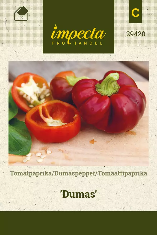 Tomaattipaprika Dumas - Vihannesten ja yrttien siemenet - 7332756294208 - 0