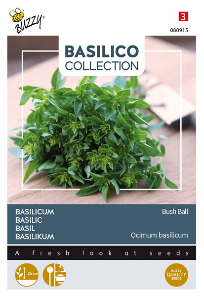 Buzzy Basilico basilika Bush Ball - Kukkien ja koristeheinien siemenet - 8711117809159 - 1