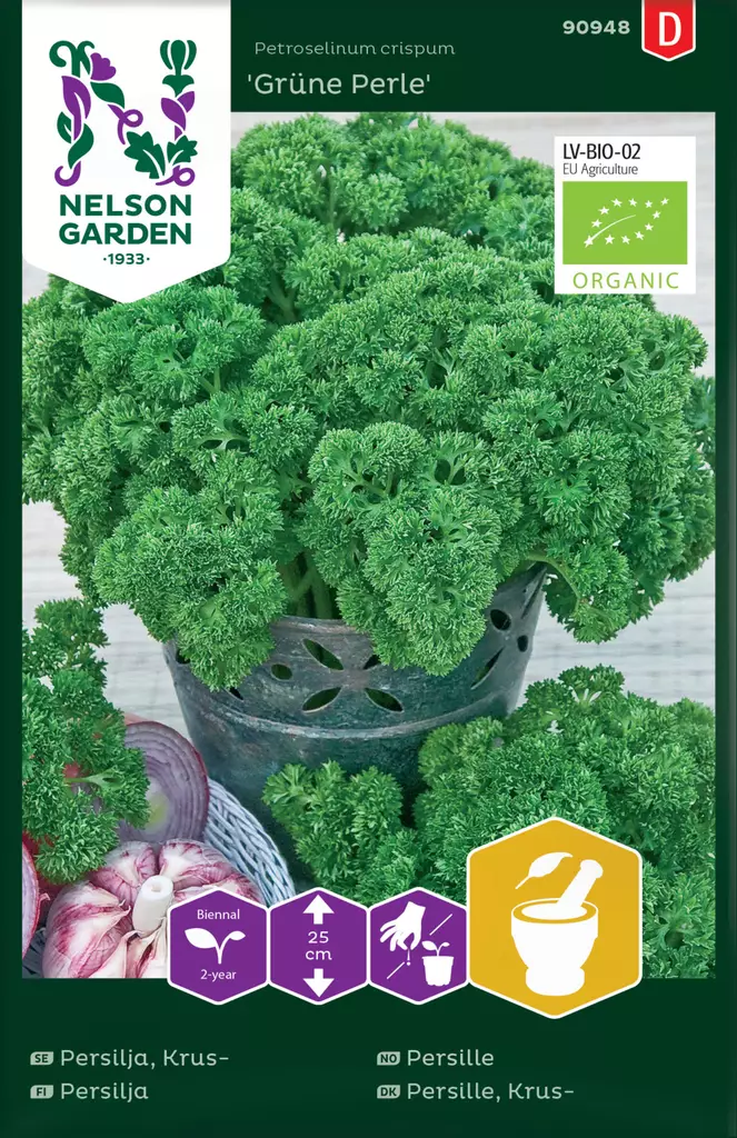 Persilja, Grüne Perle, Organic - Vihannesten ja yrttien siemenet - 7312600909489 - 0