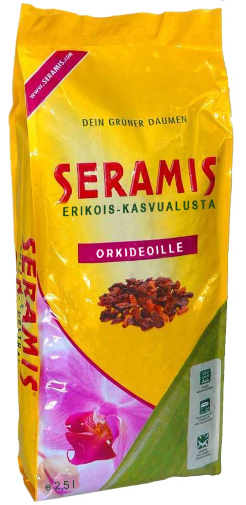Seramis savirouhe Orkideoille 2,5 l - Erikoismullat ja kompostointi - 4260376730079 - 1