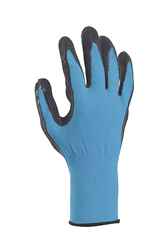 Hanskat Comfort koko 9, turkoosi/musta - Puutarhahanskat - 7312600072619 - 1