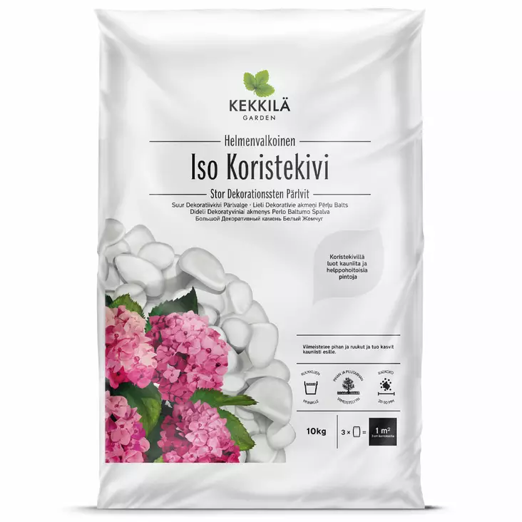 Kekkilä Iso Koristekivi 10 kg helmenval - - 6433000101189 - 1