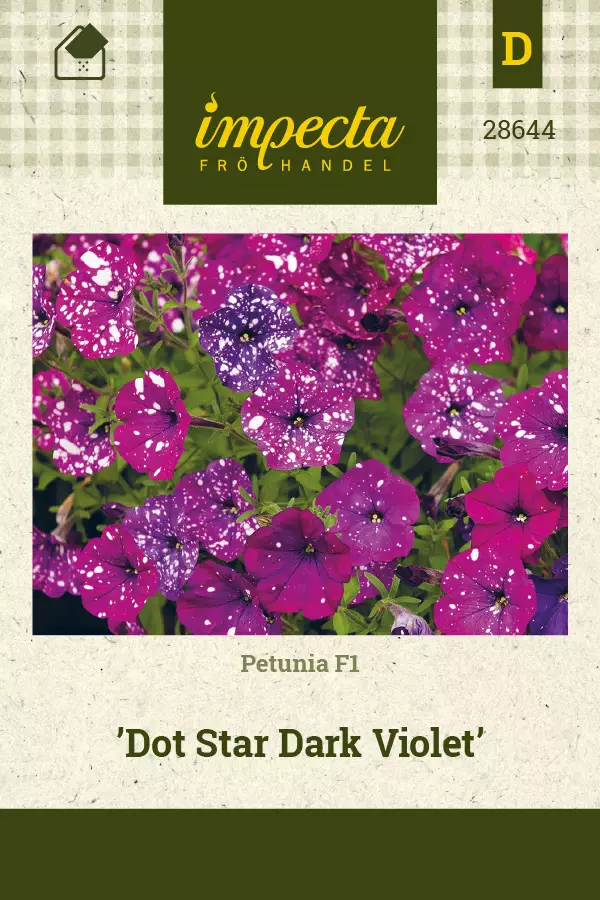 Petunia F1 Dot Star Dark Violet - Kukkien ja koristeheinien siemenet - 7332756286449 - 0
